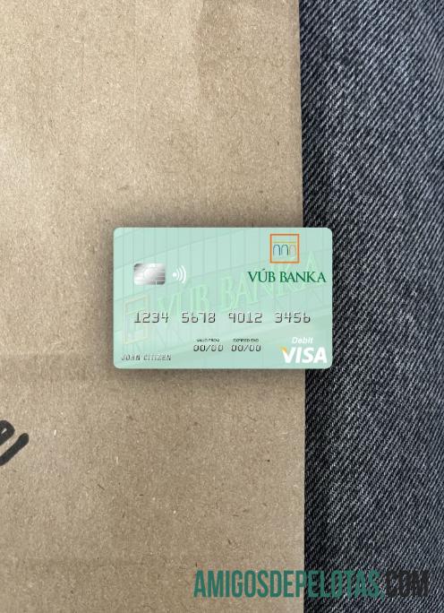 Eslováquia VÚB Banka Visa Cartão de Débito Photolook Front exemplo